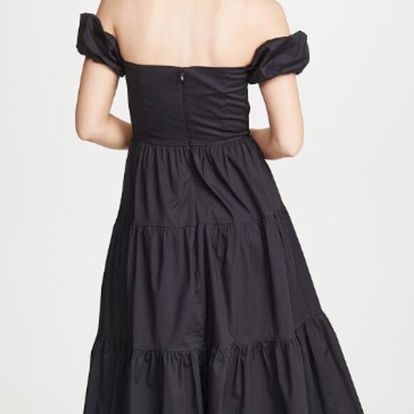 Staud Dresses & Skirts - Staud Elio Puff-Sleeve Prairie Dress Black size 10